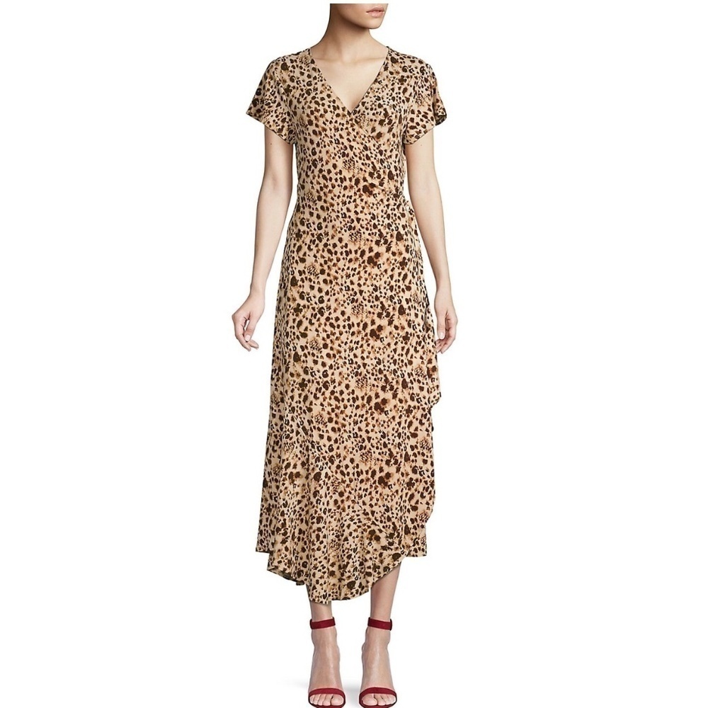 LAST ONE AVAILABLE!! New H by Halston Women's Leopard Print Wrap Dress